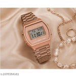 Trending Silver Colour Square Dial Digital Watch for Womens n Mens