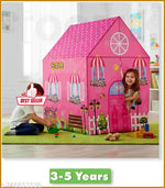 This foldable tent house can be used indoors as a toy house or outdoors as a kids play tent