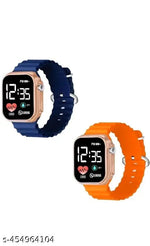 Black + Neavy blue 2qty ultra combo digital watch men & women