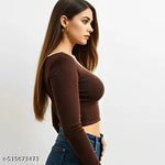 Contrast Neck Full Sleeve Top