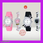 Lettest Fashionable Round Dial Analog Watch with Bracelets Combo For Girls/ Women