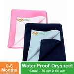 OYO BABY Dry Sheets Small Size Pack of 2 (50x70CM) For New Born Baby, Waterproof Dry Sheet, Baby Dry Mats, Baby Mattress, Baby Sheets, Baby Urnie Sheets, Baby Urine Mats Combo (Maroon + Dark Sea Blue).Newborn Baby Waterproof Mat Urine Dry Sheet