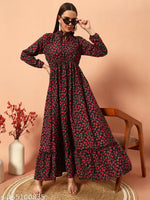 OTABU | Dress For Women | Women's Abstract A-line Peach Skirts