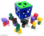 Shape Sorting Cube with 18 Shape and Different Color - Kids Activity Toys - Learning and Educational Toys with Multicolour (ISI Approved) (19 pieces)