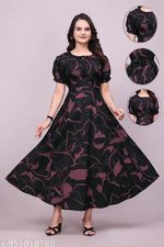 Trendy & Stylish printed dress for women & Girls (Black)