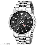 Black Stainless Steel Chain Analog Watch - For Men