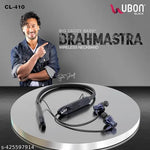 Ubon CL-410 in-Ear Wireless Neckband | Playtime 45 Hours,| 450 Hour Standby Time, Quick Charge | Magnetic Earbuds | Tangle Free Brided Cable, Bluetooth Headset with Mic for Phone Calls Music (Blue)