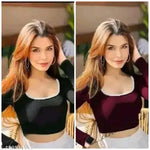 Contrast Neck Full Sleeve Top