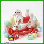 Chetak Convertible Playful Pony for Kids in Pink and Grey - Multifunctional Playmate for Children