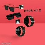 Black + Neavy blue 2qty ultra combo digital watch men & women