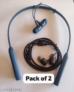 neckband and wired earphone combo offer pack of 2