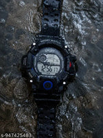 Combo Offer For Mens Digital Dial Black Solid Design Strap Multi Functional with Backlight Sports Watch for Men & Boy- Branded and trandy Black Color Strap Waterproof Digital Sports Watch for Men's Kids Watch for Boys Watch for Men Pack of 1
