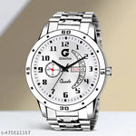Premium White Dial Watch with Stylish Stainless Steel Strap : Premium watch | White Dial | Stainless steel strap | Men's watch | Stylish design