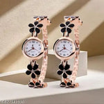 Lettest Fashionable Round Dial Analog Watch with Bracelets Combo For Girls/ Women