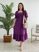 One Piec Dress | Dress for Parties | Women's Printed Dress | Women’s Party Dress | Printed Women’s Dress | Summer Casual Dress | Fancy & LigthWeigth Gown for Women and Girls | Stylish Western Frock