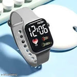Grey Colour Digital Led Watch for Unisex Kids Boys n Girls