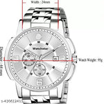 Stainless Steel Formal Casual Analog Date Function Watch For Boys and Mens]