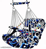 Cotton Baby Swing Jhula with Safety Belt | Folding & Washable Swing for Kids 1-5 Years