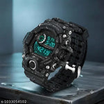 Sports Multifunctional Alarm Digital Watch - For Men & Women New Black Digital Unisex Watch For Kids - Boys And Girls Stylish Back Light Digital Watch - For Men Digital Watch - For Boys & Girls digital watch Green light Display Chronograph, Alarm watches