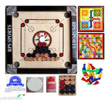 20 INCH CARROM BOARD WITH  CARROM COIN, STRIKER POWDER COMBO PACK