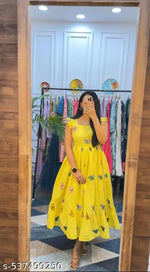 One Piec Dress | Dress for Parties | Women's Printed Dress | Women’s Party Dress | Printed Women’s Dress | Summer Casual Dress | Fancy & LigthWeigth Gown for Women and Girls | Stylish Western Frock