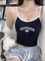 Trendy Sleeveless Crop Top With Lace Insert