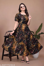 Trendy & Stylish printed dress for women & Girls (Black)