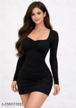 Solid Ribbed Square Neck Tank Dress