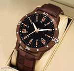 New Stylish LR 05 Black Dial Black PU Strap Watch For Boys And men