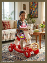 Boy's and Girl's 2 in 1 Baby Horse Rider/Rocker for Kids 1-3 Years Birthday Gift, Jolly Horse, Pack 1