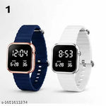 Black + Neavy blue 2qty ultra combo digital watch men & women
