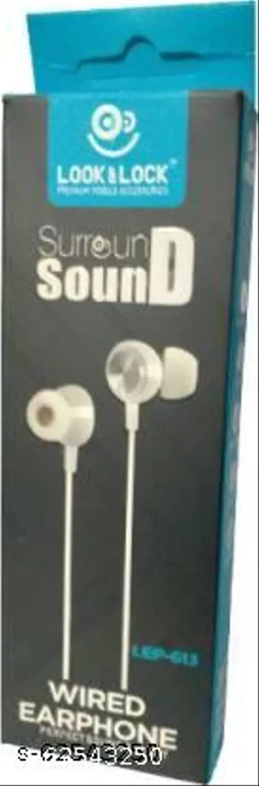 LOOK AND LOCK Loud Sound & High Bass Wired Headset with Mic Wired Headset  (White, In the Ear) Wired Headphones & Earphones