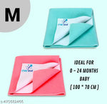 BABY RUBBER SHEET BABY BED PROTECTOR MAT | 90 X 100 CM ( C0LOUR - PINK) WATERPOROOF SHEET | PACK OF 1 SHEET
