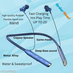 Transparent Bluetooth Neckband | 48Hrs Playtime | 4 Voice Changer Modes | HD Sound | Noise Isolation | High-Quality Mic | Type-C Fast Charging ( Green | Pack Of 1 )