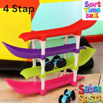 7 Ring Colorful Teddy Rings with Smiley Stacking Play Set Toy for Kids (Multicolor)