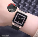 Amigos- Black diamond Rubber Strap Student Analog WristWatch