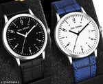 DOIL DOMEC Pack of 2 Black and Brown Trending new Watch for men l Men Watches l New Watches | Lather Watches | Sports Watches | Black watches | Blue Watches New Watches |