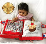 Amrut Internationals Kids Cotton Abcd Learning Toys Cushion Best For Birthday Gift, Red Colour Kids Learning Cushion Book