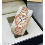 Latest shiny Cristal diamond premium quality analog watch for women and pretty girls