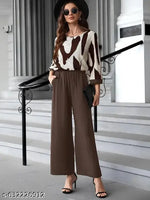 Women Loose Fit Co Ord Set, Printed Two Piece Set
