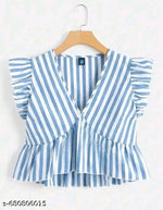 YELLOW CASUAL GINGHAM COTTON WESTERN STYLISH WOMENS TOP FOR GIRLS