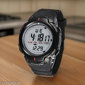 Sports Multifunctional Alarm Digital Watch - For Men & Women New Black Digital Unisex Watch For Kids - Boys And Girls Stylish Back Light Digital Watch - For Men Digital Watch - For Boys & Girls digital watch Green light Display Chronograph, Alarm watches