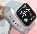 Grey Colour Digital Led Watch for Unisex Kids Boys n Girls