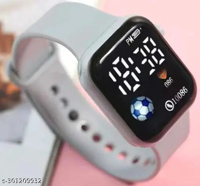 Grey Colour Digital Led Watch for Unisex Kids Boys n Girls
