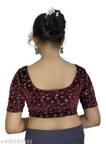 New Stylish Partywear Blouse New Latest Design 2024 Stylish Collection Velvet Blouse