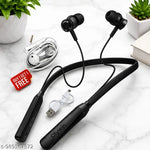 Dual Pairing Bluetooth Neckband with 50 Hours Playtime – In-Ear Wireless Headset (Red)Sk