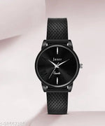 Jainx JW8552 Black Silicone Band Analog Watch for Women