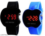 Fashion Kids Digital Date and Time Black Dial LED Watch for Stylish Kids Unisex Birthday Gift Digital Children Watch for Boys & Girls | Pack of 2