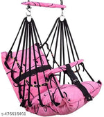 Cotton Baby Swing Jhula with Safety Belt | Folding & Washable Swing for Kids 1-5 Years
