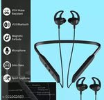 MB TRADE*** Neckband True Wireless Bluetooth Earphones, Wireless Neckband, Bluetooth in-Ear Earphone Headset, Headphones Budget   Earphones, 24 H Playtime, Trending Bluetooth Headphones - ( Black )